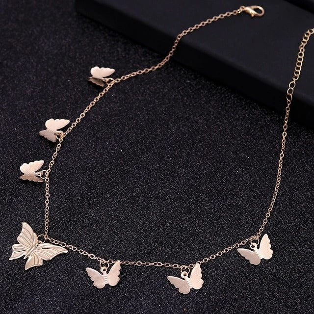Gold Amy Butterfly Necklace