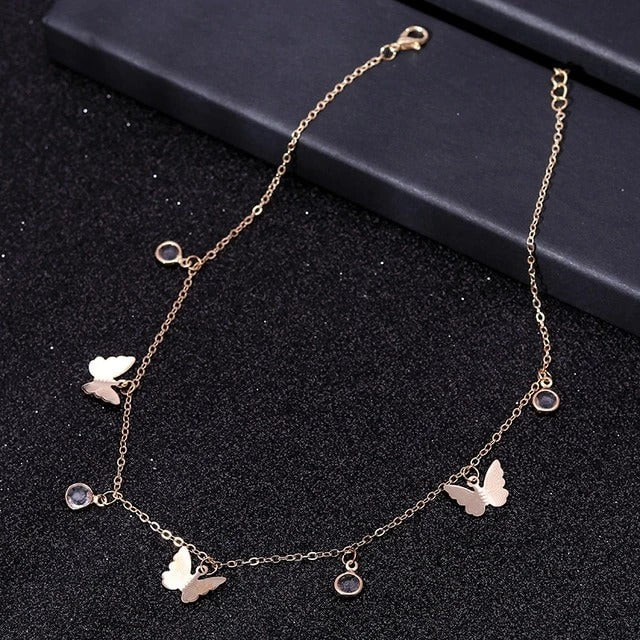 Lucie Gold Butterfly Necklace