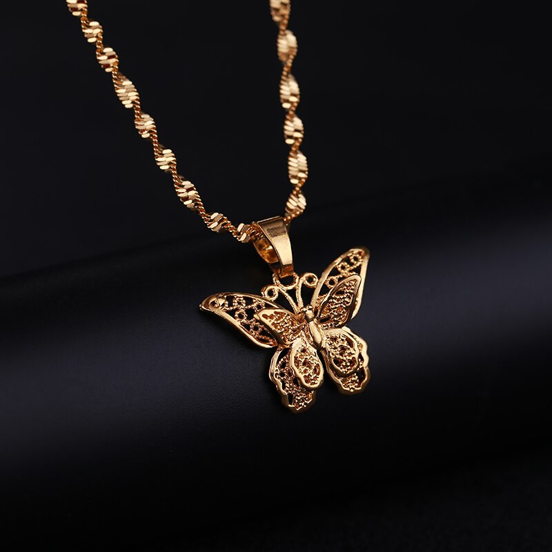 Double Lap Butterfly Necklace