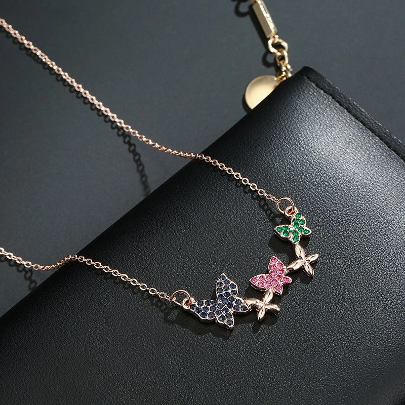 Mixed Colors Ellia Butterfly Necklace