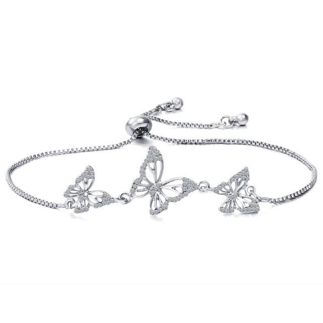 Amelia Silver Butterfly Bracelet