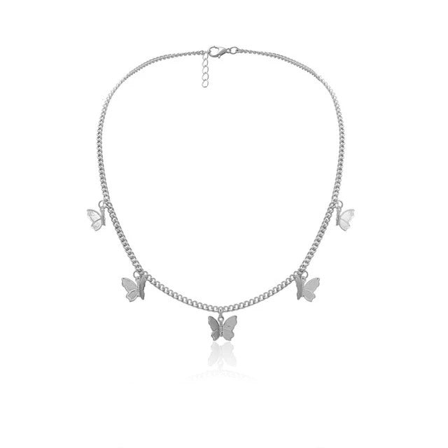 Alice Silver Butterfly Necklace