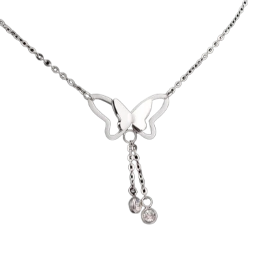 Alina Silver Butterfly Necklace