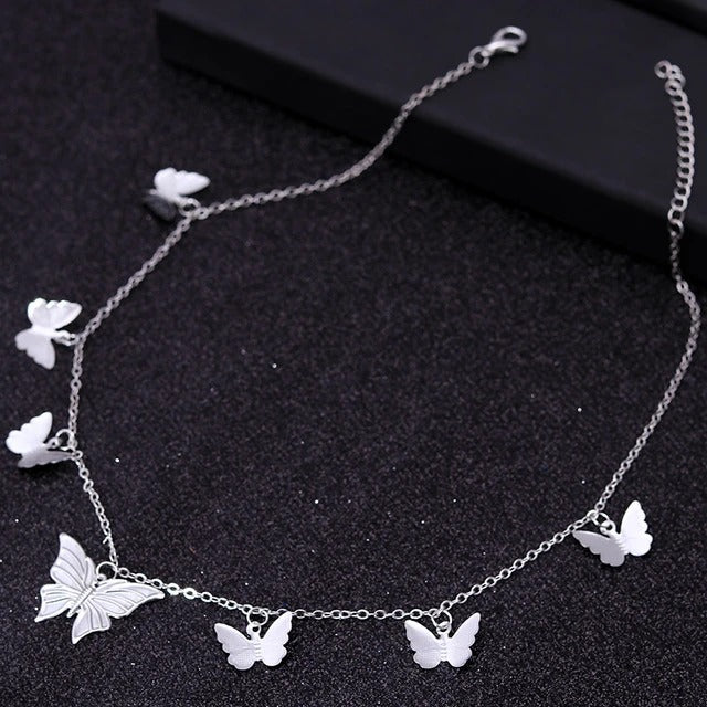 Silver Amy Butterfly Necklace
