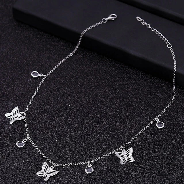 Isabel Silver Butterfly Necklace