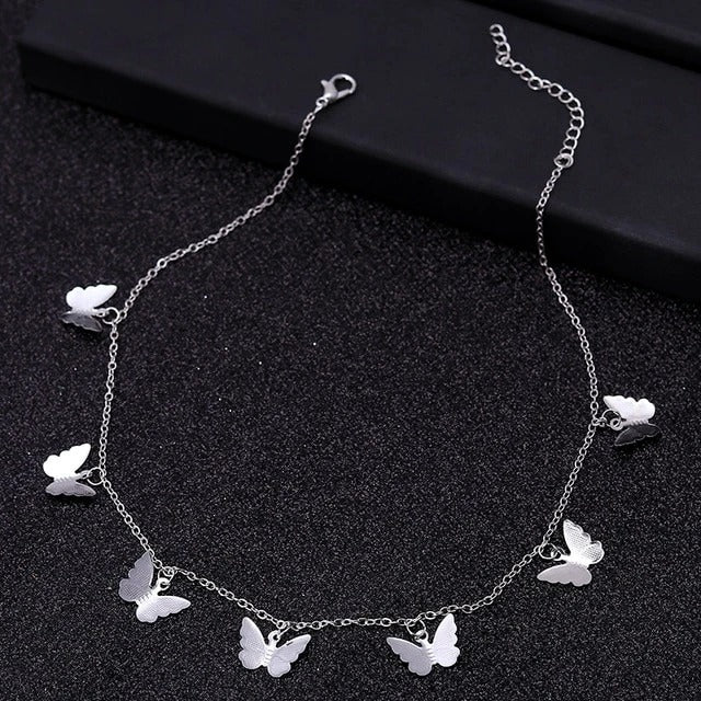 Miley SIlver Butterfly Necklace