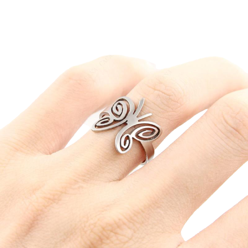 Vintage Silver Butterfly Ring