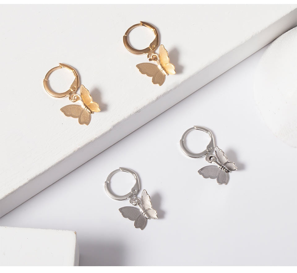Silver Nina Butterfly Earrings