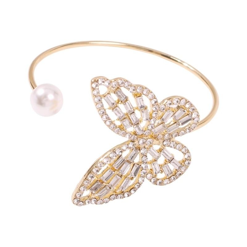 Ania Pearl Gold Butterfly Bracelet