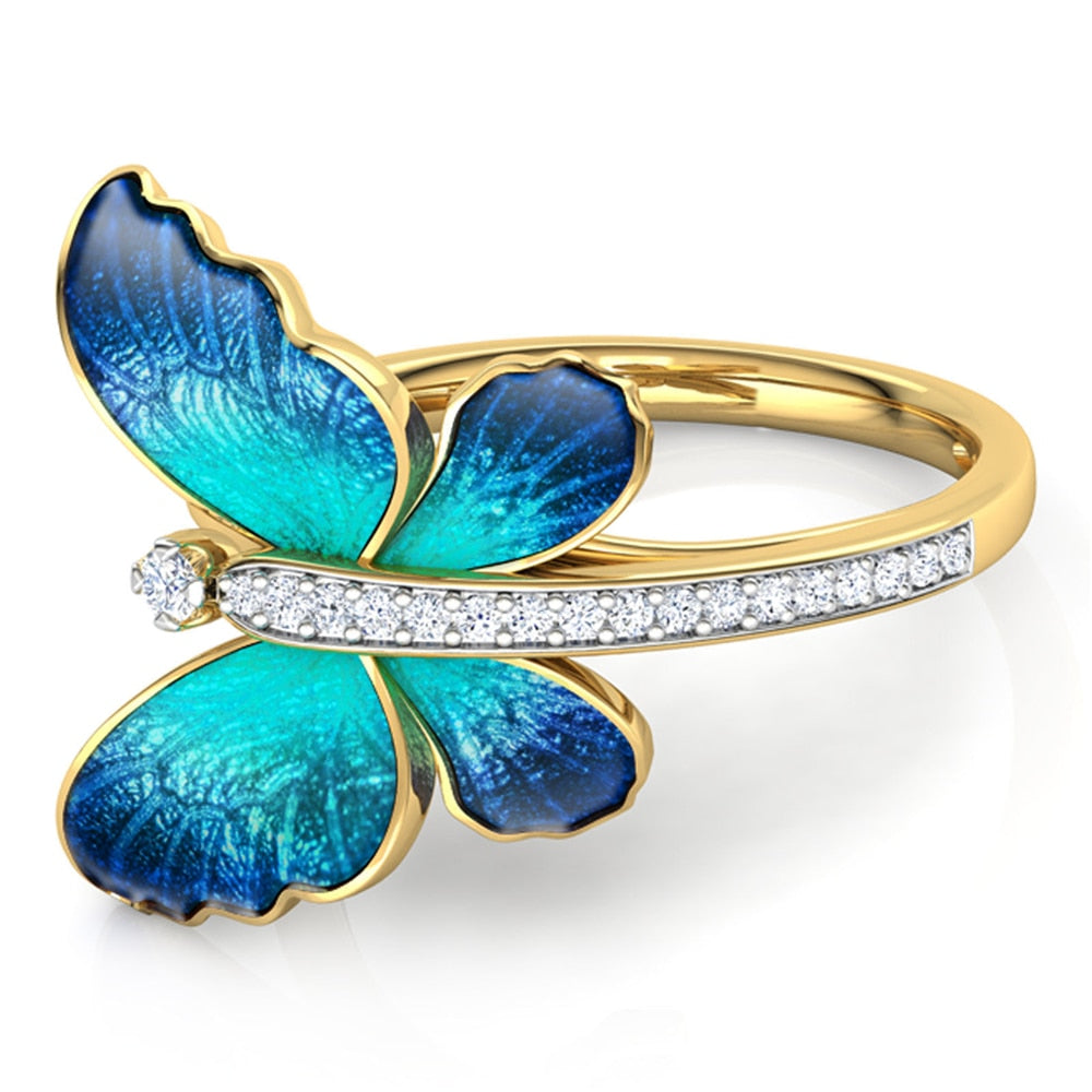 Elea Gold Butterfly Ring