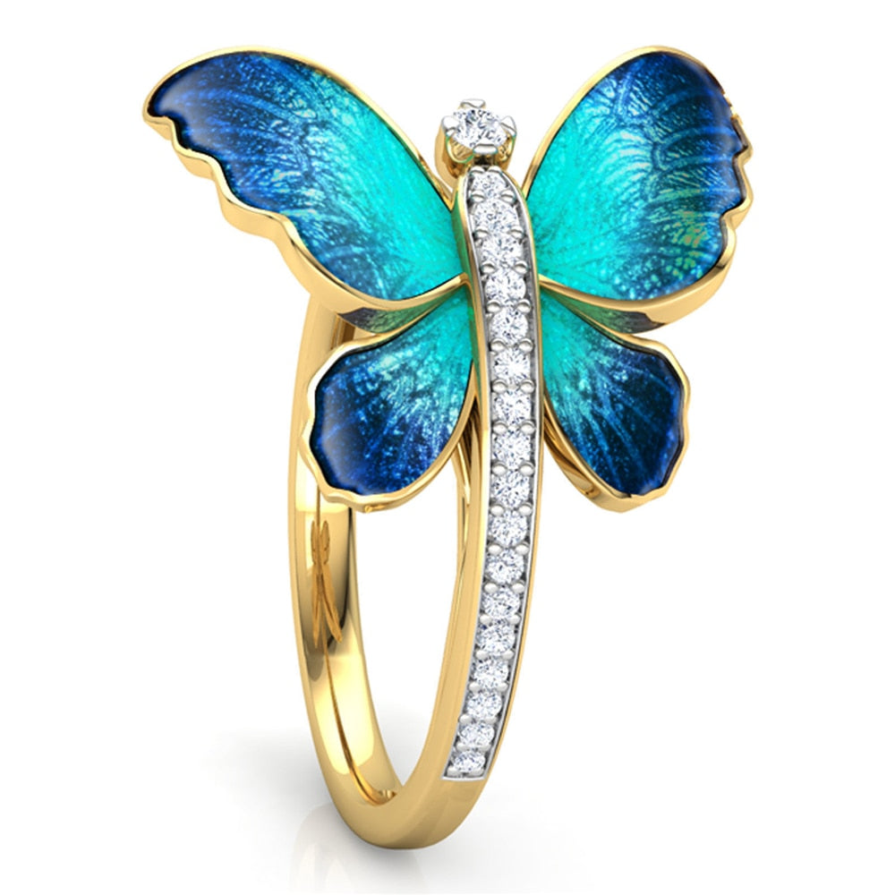 Elea Gold Butterfly Ring