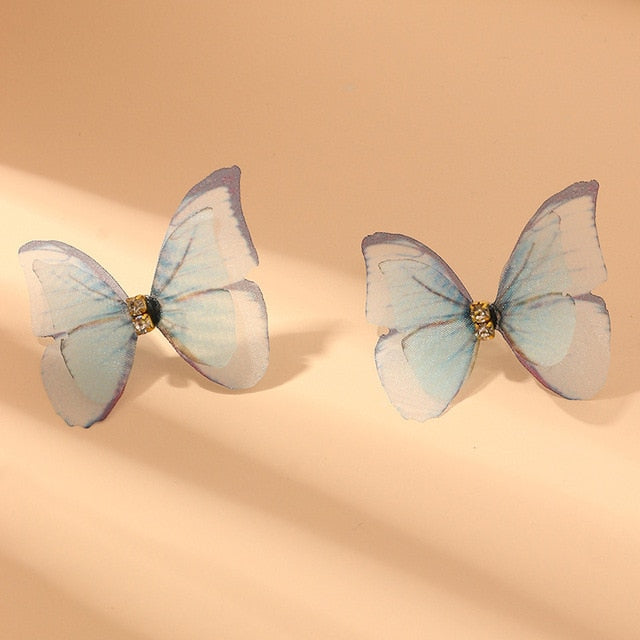 Sophia baby blue Butterfly Earrings