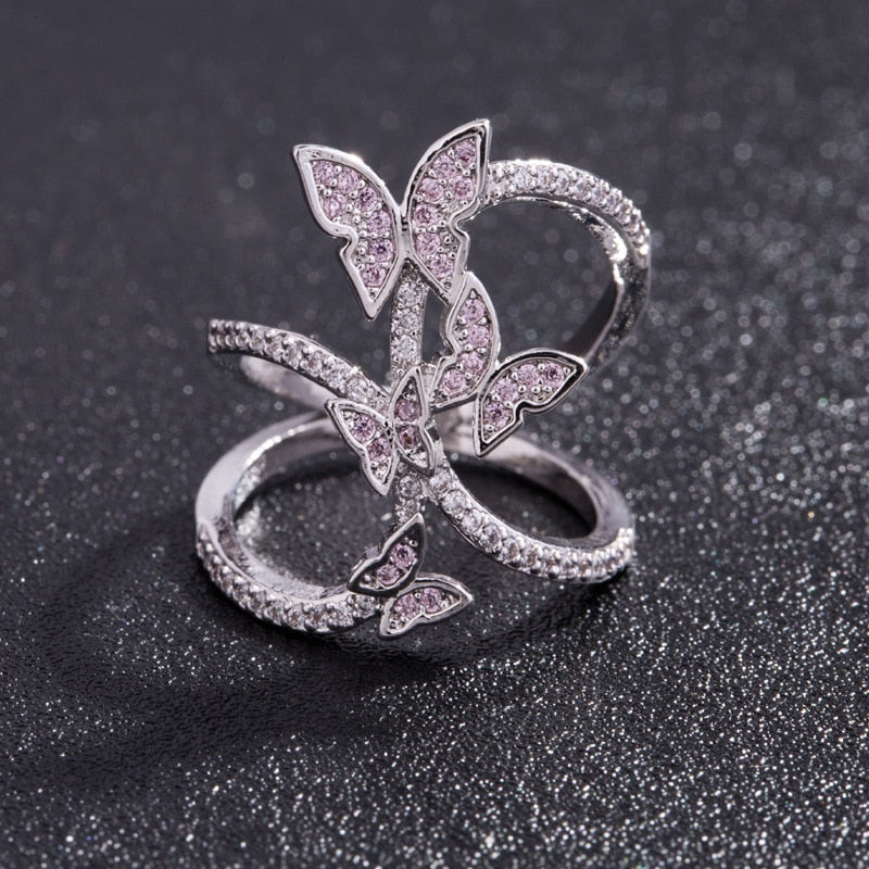 Kavvia Silver Butterfly Ring