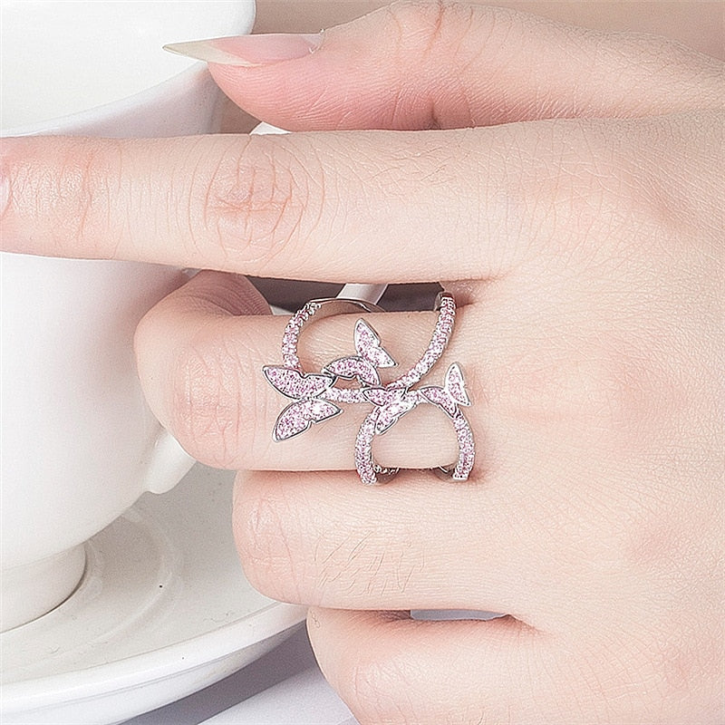 Kavvia Silver Butterfly Ring