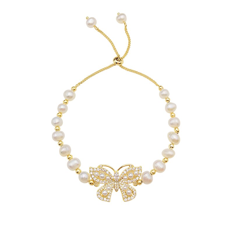 Emma Pearl Golf Butterfly Bracelet