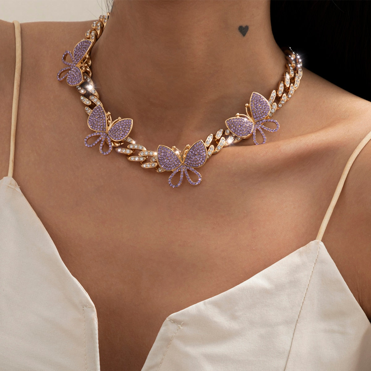 Cuban Link Butterfly Necklace