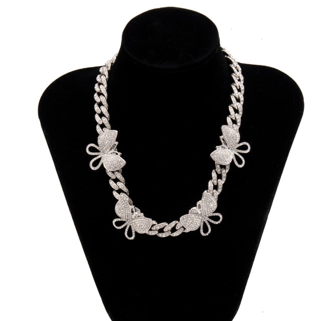 Cuban Link Butterfly Necklace