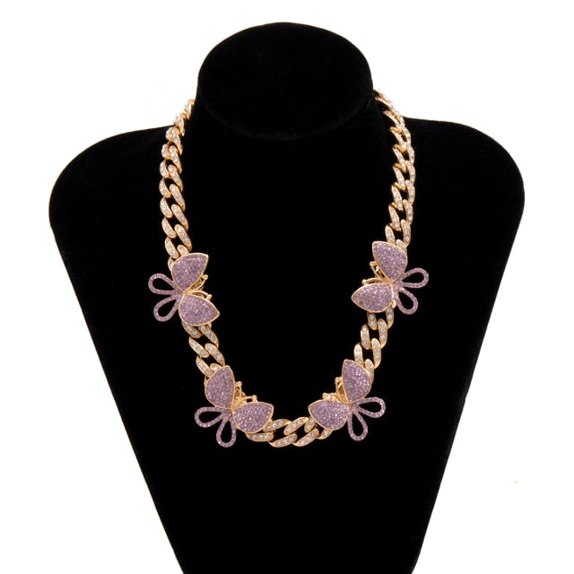 Cuban Link Butterfly Necklace