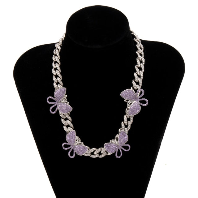 Cuban Link Butterfly Necklace