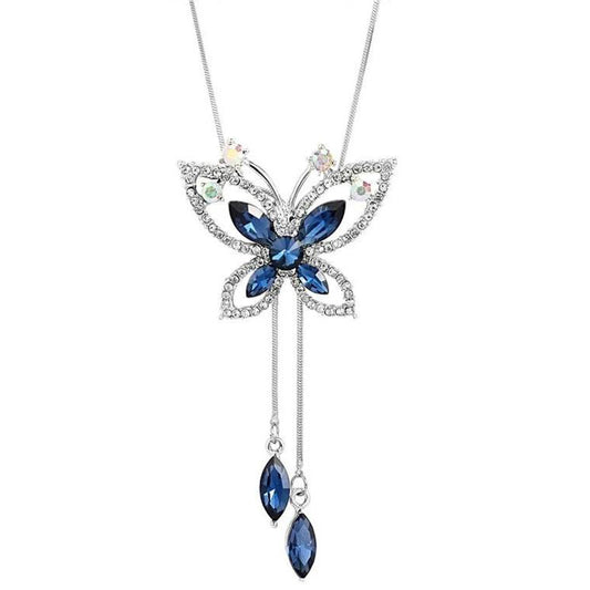 Ella Blue Butterfly Necklace