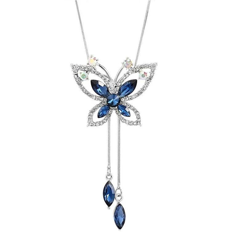 Ella Blue Butterfly Necklace