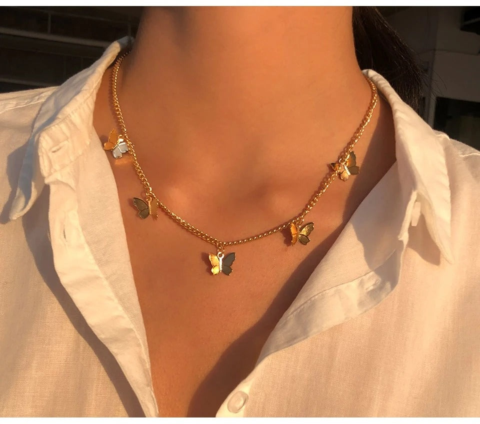 Alice Gold Butterfly Necklace