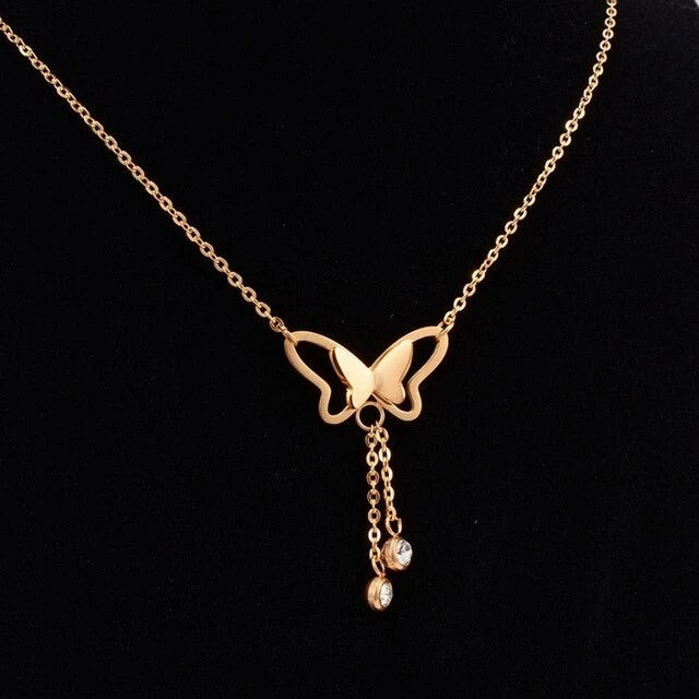 Alina Gold Butterfly Necklace