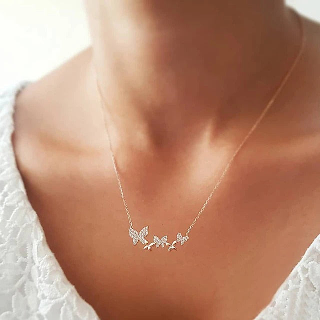 Ellia Gold Butterfly Necklace