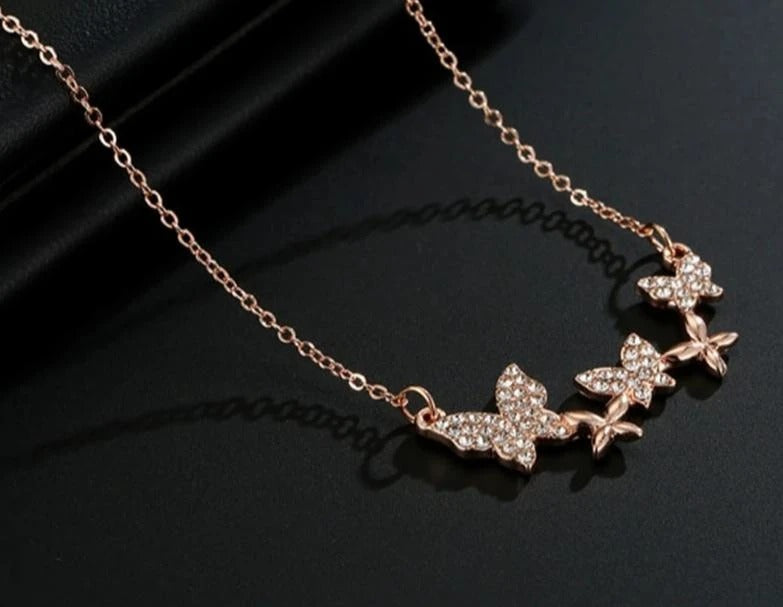 Ellia Gold Butterfly Necklace