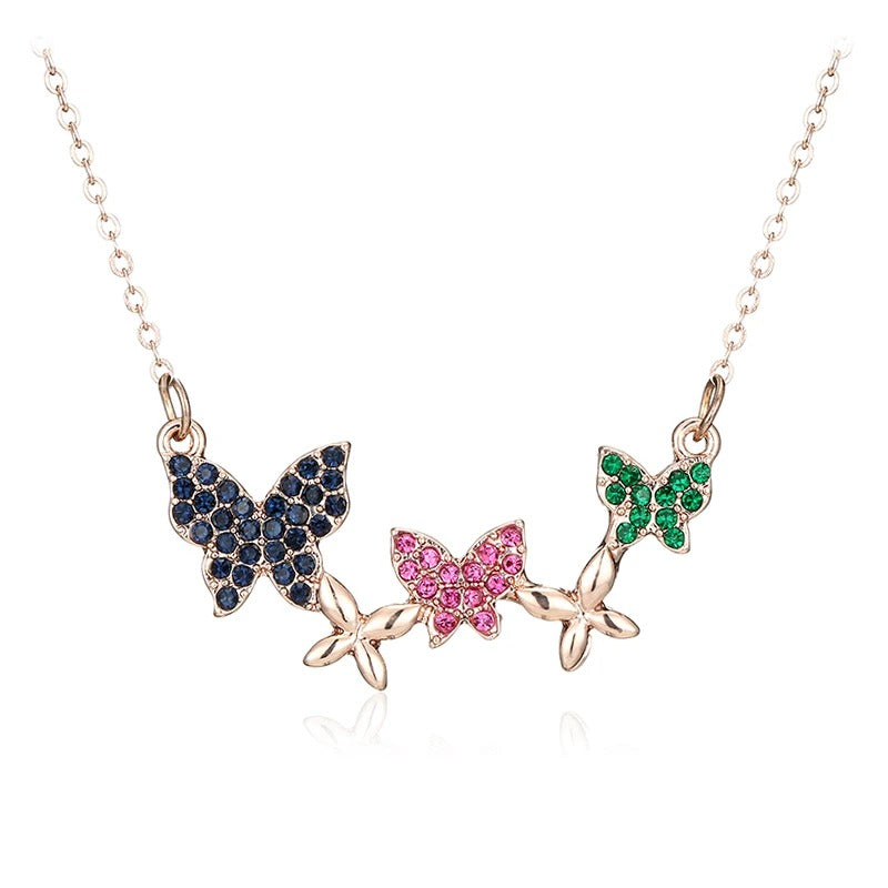 Mixed Colors Ellia Butterfly Necklace