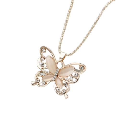 Orbelle Rose Gold Butterfly Necklace