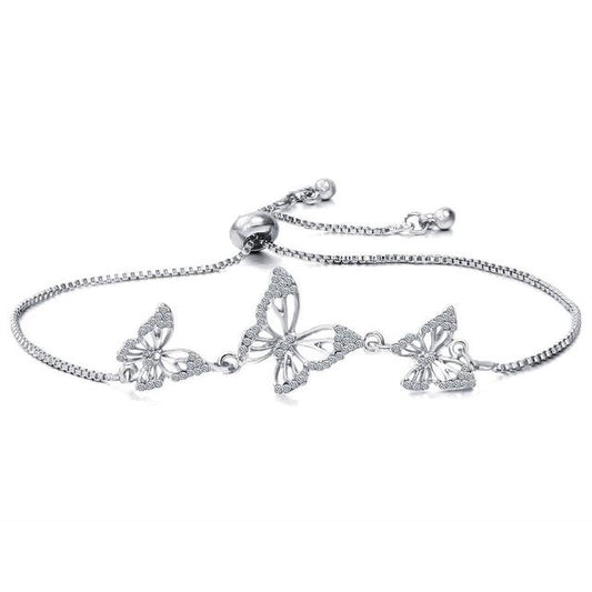 Amelia Silver Butterfly Bracelet