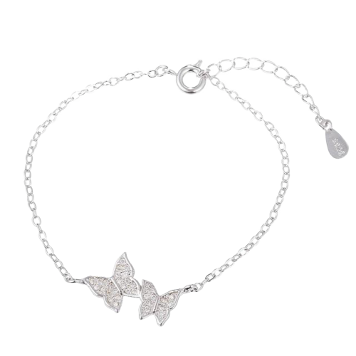 Sister Silver Butterfly Bracelet