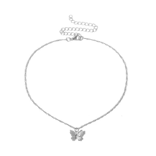 Ella Silver Butterfly Necklace