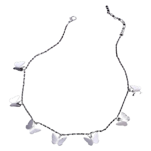 Miley SIlver Butterfly Necklace