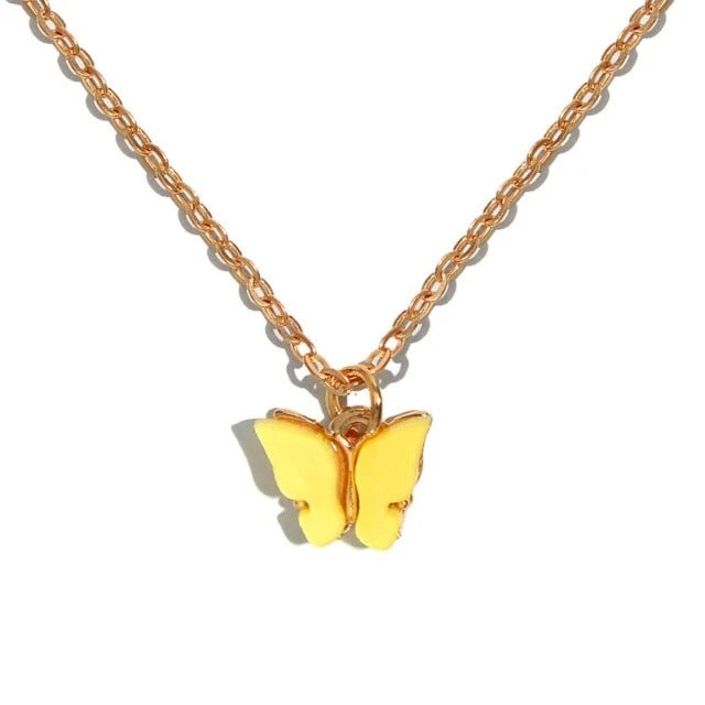 Celeste Yellow Butterfly Necklace