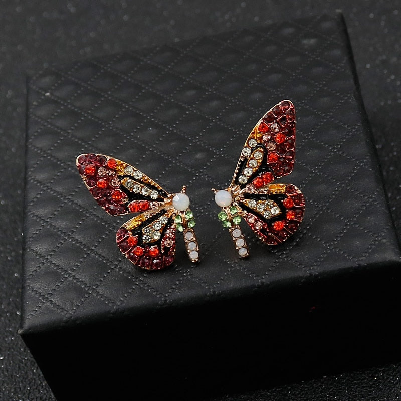 Joia Red Butterfly Earrings