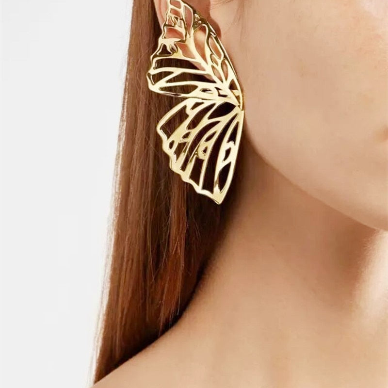 Ava Gold Butterfly Wings Earrings