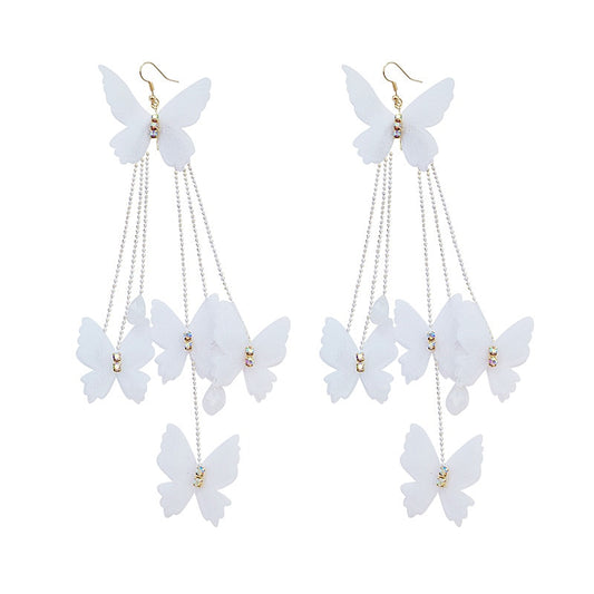 Daisy Drop Butterfly Earrings