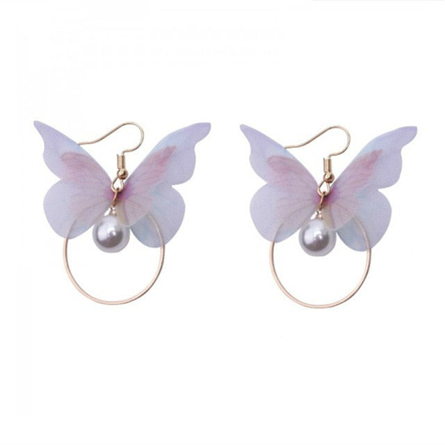 Duet Flap Gold Butterfly Wing Earrings