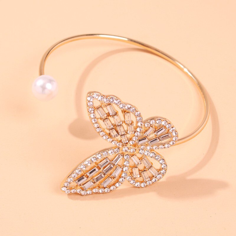 Ania Pearl Gold Butterfly Bracelet