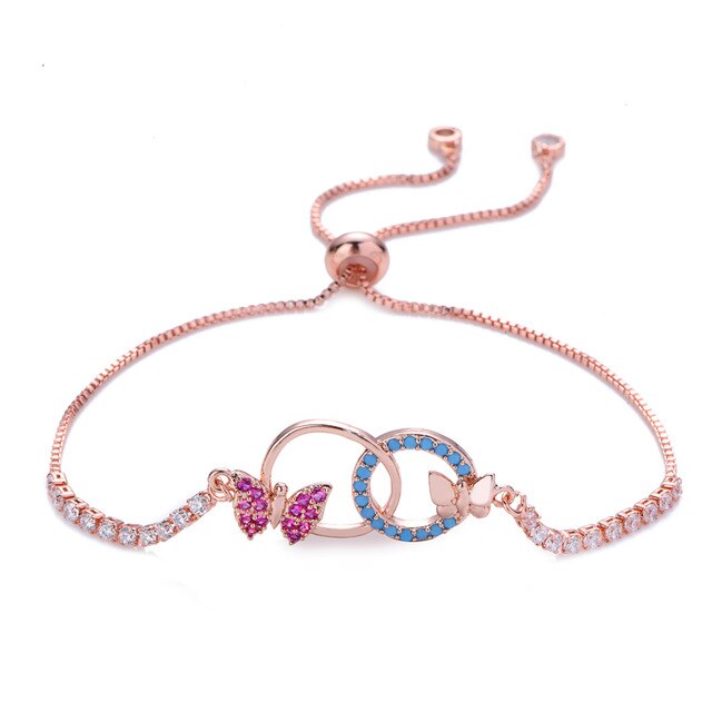 Madelyne Rose Gold Butterfly Bracelet