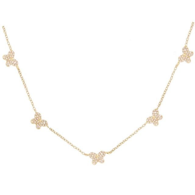 Tiny Gold Butterfly Necklace