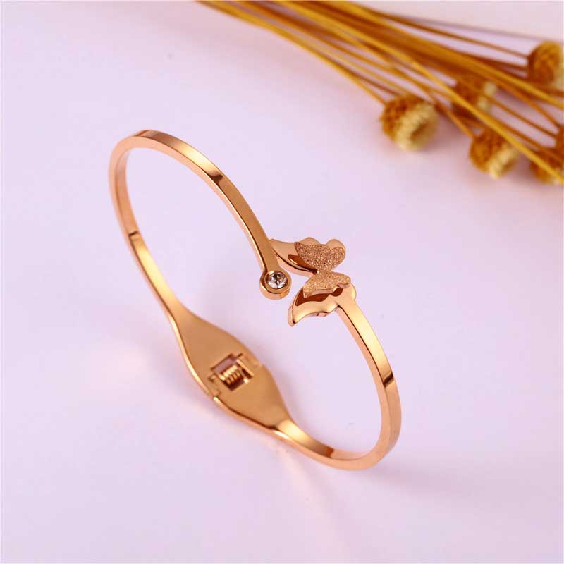 Miliana Rose Gold Butterfly Bracelet