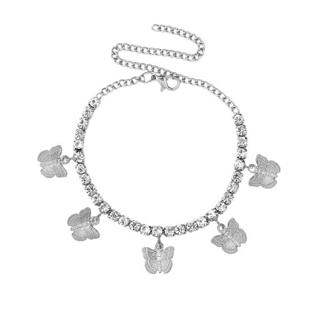 Alicia Light Pink Silver Butterfly Bracelets | Butterflies & Co.