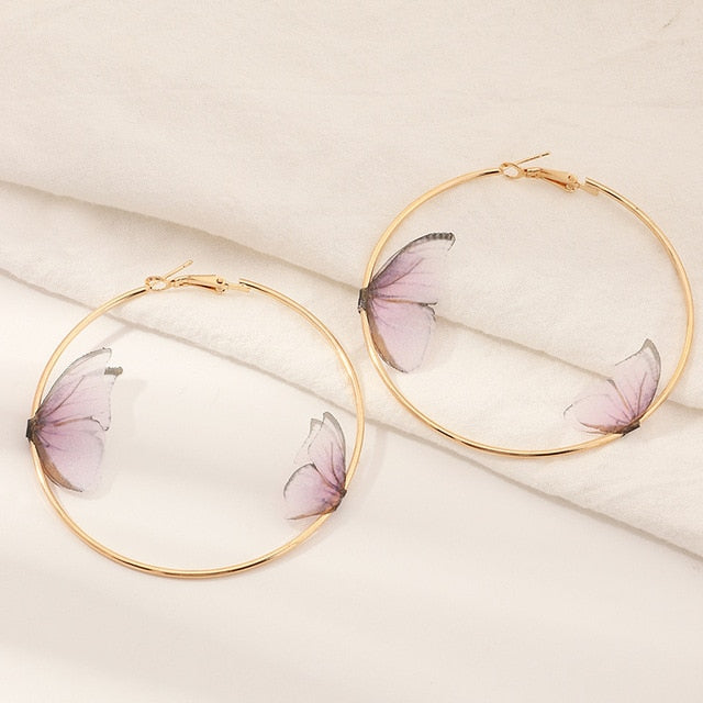 Sophie Purple Butterfly Earrings