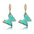 Tracy Green Hanging Gold Butterfly Earrings