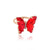 Tracy Red Gold Butterfly Ring
