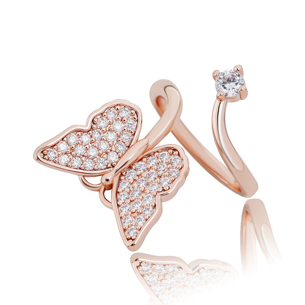 Orna Rose Gold Butterfly Nail Ring