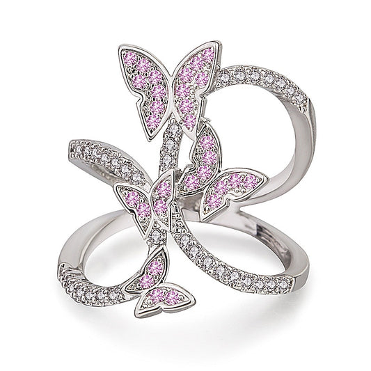 Kavvia Silver Butterfly Ring